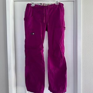 Koi Woman’s Scrub Pants Cotton Blend Cinch Ankle Cargo Pockets